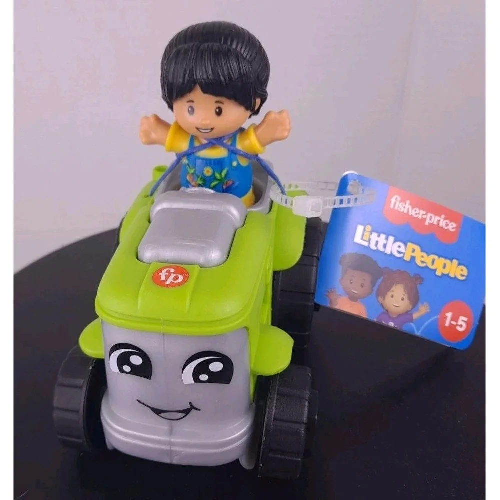 Fisher‎ Price Little People Green Tractor & Farmer Girl Figure Toy Vehicle NEW